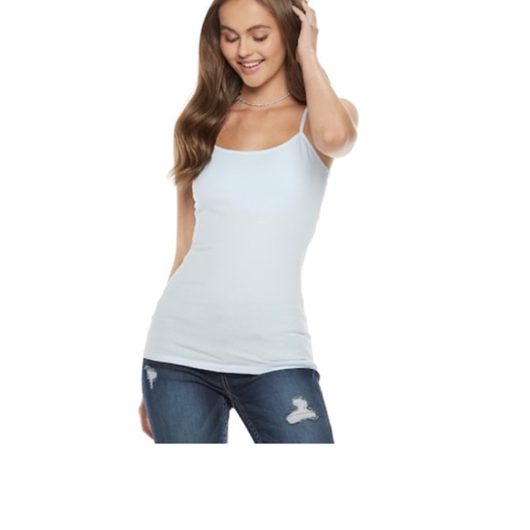 Tank Top Cami satin trim blue medium 7/8 (1) - Picture 3 of 3